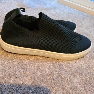 Black Knit Slip On Sneaker